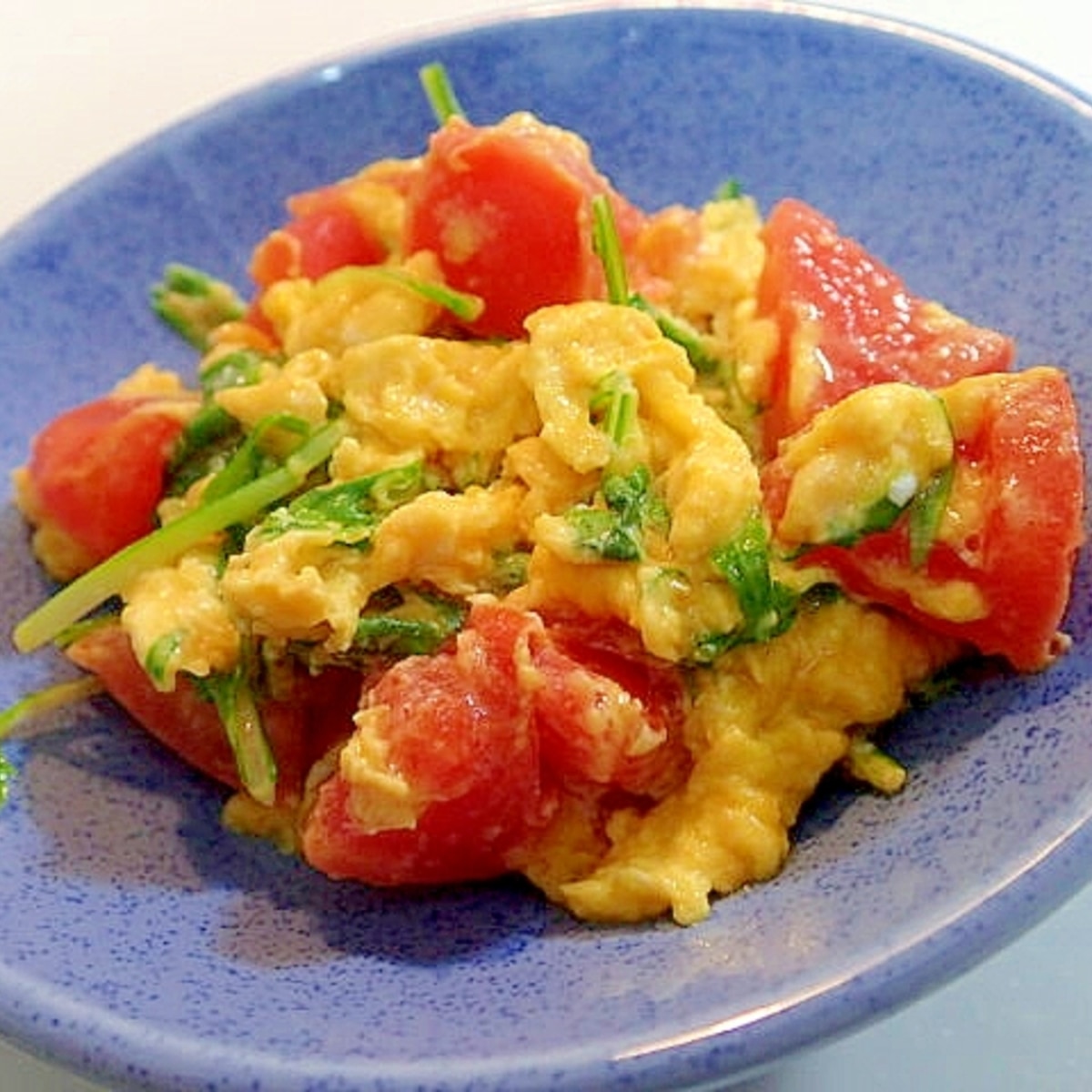 水菜とトマトの卵炒め レシピ 作り方 By ぷ みぃまま 楽天レシピ 水菜とトマトの卵炒め レシピ 作り方 By ぷ みぃまま 楽天レシピ